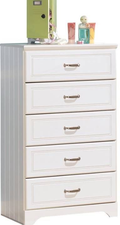 Signature Design by Ashley® Lulu 5-Piece White Full Panel Bed Set-3