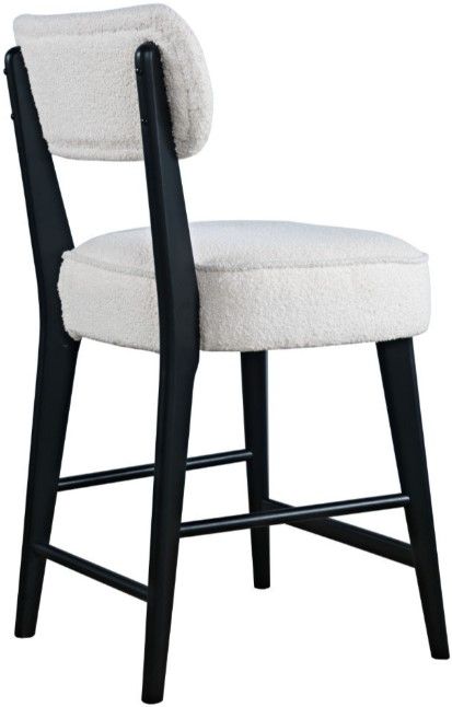 Jofran Inc. Urban Archive Wes Black/White Upholstered Counter Stool-2