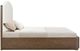 Flexsteel® Athens Chocolate Brown/Ivory King Upholstered Panel Bed-2