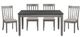 Mazin Furniture Armhurst 5 Piece Light Gray Dining Room Set-0