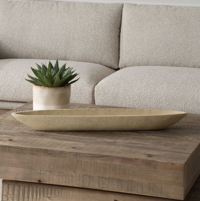 Uttermost® Vessel Ivory Canoe Bowl-1