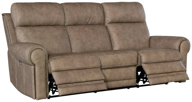 Hooker® Furniture SS Duncan Kalahari Camel Power Reclining Sofa with Power Headrest and Lumbar-1