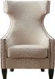 TOV Furniture Gramercy Embroidered Linen Wing Chair-1