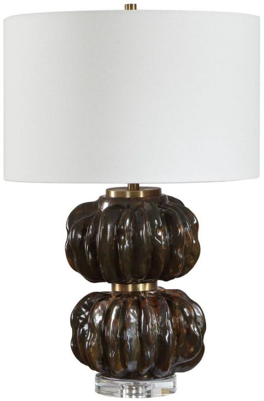 Uttermost® Jaudon Chocolate/Dark Bronze Stacked Table Lamp-0