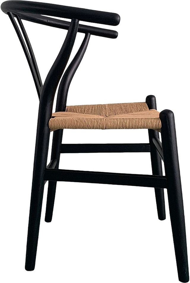 Moe's Home Collection Ventana 2-Piece Black/Natural Dining Side Chair Set-2
