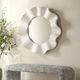 Uttermost® Wave Length Matte White Round Mirror-2