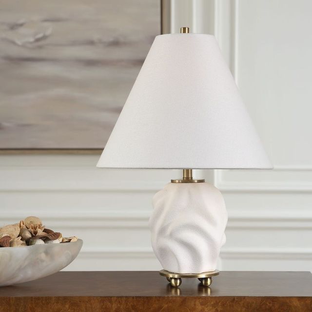 Uttermost® Bora White Accent Lamp-1