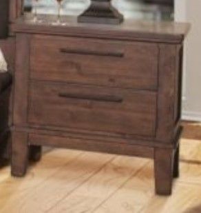 New Classic® Home Furnishings Cagney 4-Piece Chestnut Brown Queen Upholstered Storage Panel Bedroom Set-3