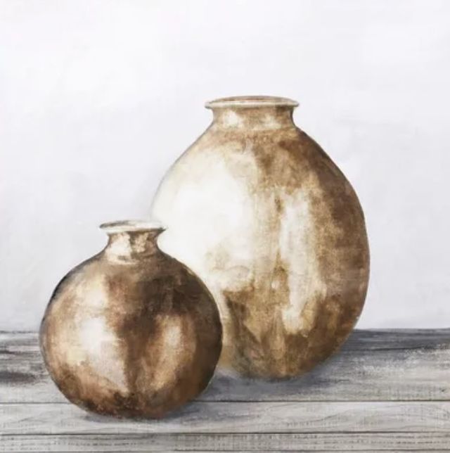 Stylecraft Golden Urns I Gold/Gray/White Wall Art-1