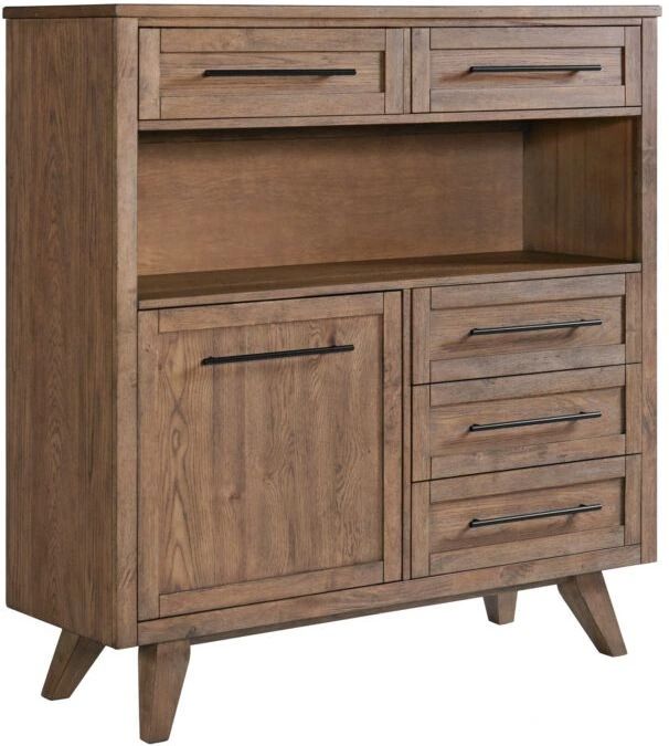 Intercon Oslo Weathered Chestnut Pantry Cabinet-0