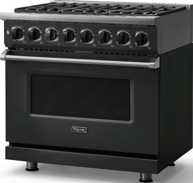 Viking® 7 Series 36" Antique Bronze Pro Style Dual Fuel Range-3