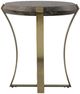 Uttermost® Unite Dark Walnut Stainwashed Side Table with Brushed Brass Legs-3