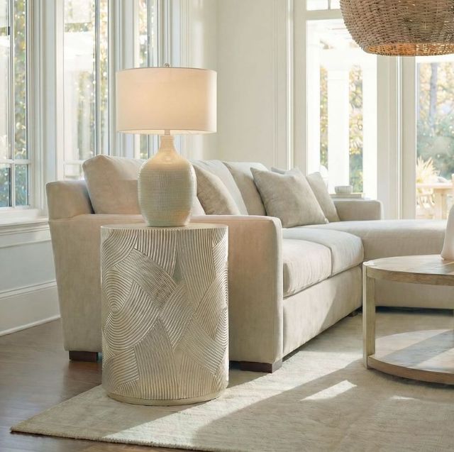 Uttermost® Cassandra Gold Leaf Drum Accent Table-1