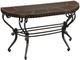 Mazin Furniture Jenkins Dark Cherry Sofa Table with Tobacco Metal Base -2