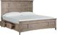Magnussen Home® Paxton Place Dovetail Gray Complete California King Panel Storage Bed-0