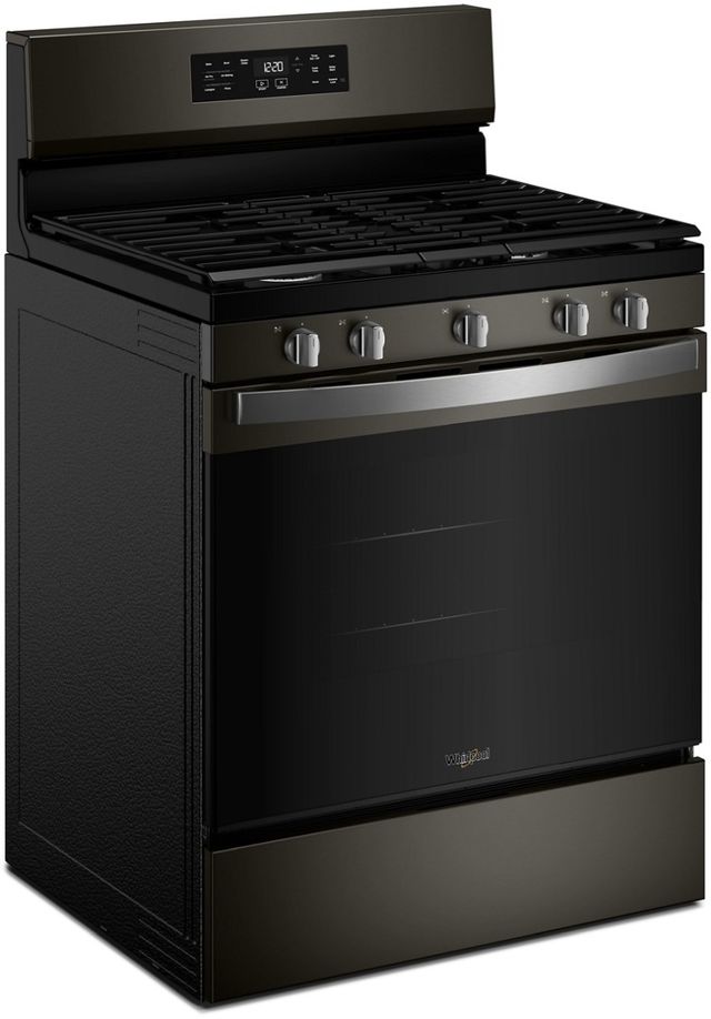 Whirlpool® 30" Black Stainless Steel Freestanding Gas Range with Air Cooking Technology and Steam Clean-4