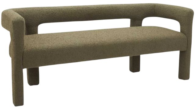 Meridian Furniture Athena Olive Upholstered Bench-0
