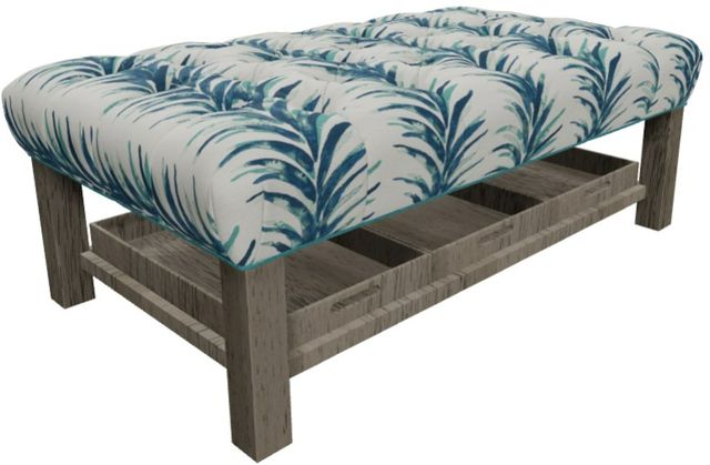 Craftmaster® Customizable New Traditions Tufted Cocktail Ottoman with 3-Trays-0