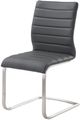 Armen Living Fusion 2-Piece Brushed Stainless Steel/Gray Side Chair Set-4
