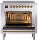 Ilve® Nostalgie II Series 36" Stainless Steel Pro Style Induction Range-2