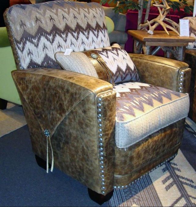 Marshfield Furniture Hollister (Leather) Beige/Brown/Off-White Chair-0