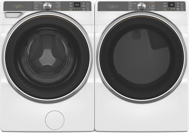 Whirlpool® White Front Load Washer & Gas Dryer Laundry Pair-0