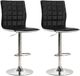 Coaster® Ashbury 2-Piece Black/Chrome Upholstered Adjustable Stools-0