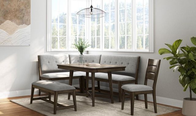 Bernards Dorval Gray/Walnut 42'' Backless Dining Bench-1
