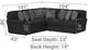 iAmerica Hercules Smoke 2 Piece Sectional-1