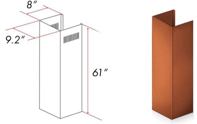 Zline Copper Chimney Extension-1