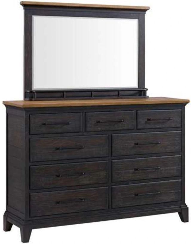 Elements International Montrose Espresso Dresser and Mirror-0