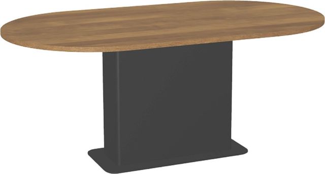 Amisco Customizable Lucarelli 72" Racetrack Dining Table with 1" Birch Veneer Top-0