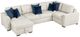Homelegance® Isla 4-Piece Beige Sectional with Convertible and Reversible Chaise-0