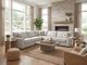 Decor-Rest® Furniture LTD 2786 3-Piece Spritz Ivory L-Shape Sectional with Pillows-1