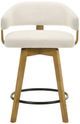 Armen Living Callah 2-Piece Amber Glow/White Counter Stool Set-2