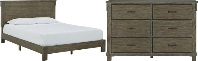 Signature Design by Ashley® Shamryn 4-Piece Grayish Brown King Panel Bed Set-0