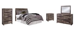 Benchcraft® Derekson 5-Piece Multi Gray Full Panel Headboard Bedroom Set