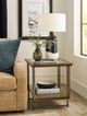 Hammary® Ingrid Glass Top End Table with Dusty Silver Base-1