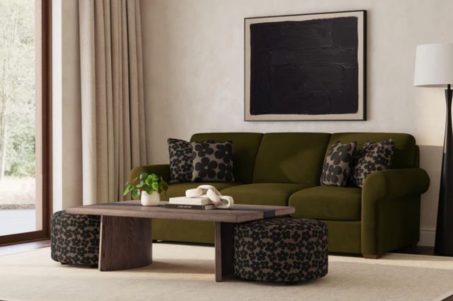 Flexsteel® Customizable Pouf Cocktail 22" Ottoman-1