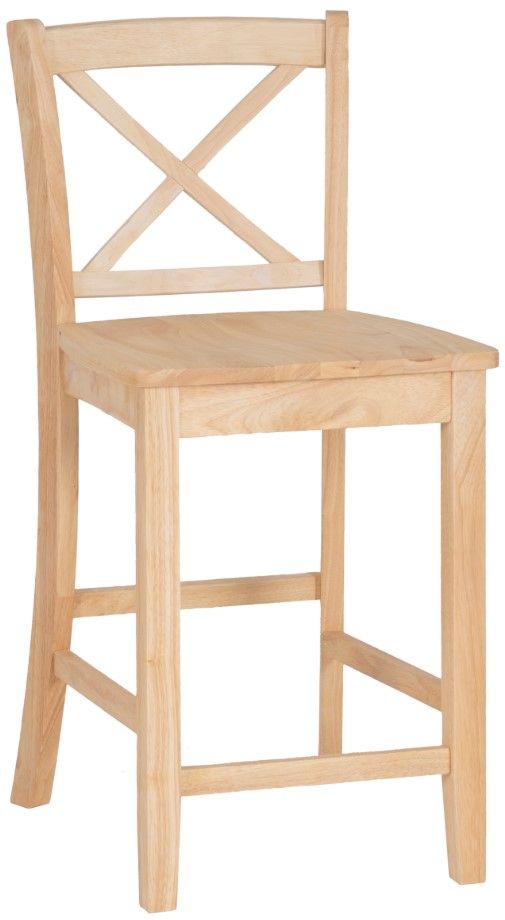 Linon Torino Unfinished X-Back Counter Stool-0