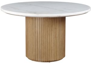 Steve Silver Co. Colvin White Dining Table with Toffee Base