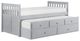 Homelegance® Orion Gray Twin Over Twin Trundle Bed-0