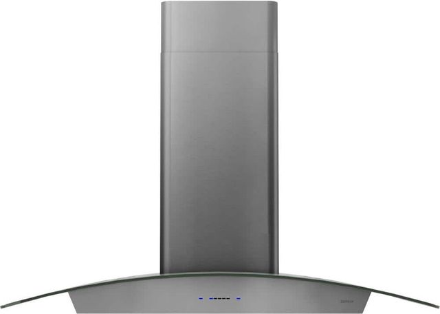 Zephyr Core Collection Ravenna 36" Black Stainless Steel with Smoke-Gray Glass Wall Mounted Range Hood-0