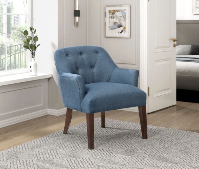 Homelegance® Rebecca Blue/Espresso Accent Chair-1