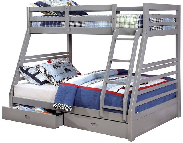 Furniture of America® California III Gray Twin/Full Bunk Bed-0