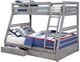 Furniture of America® California III Gray Twin/Full Bunk Bed-0