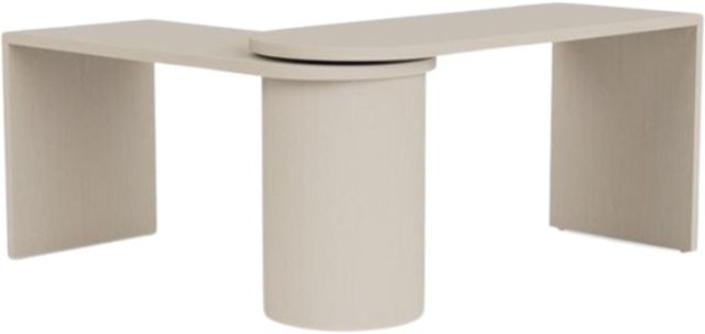 Riverside Furniture Maren White Sand Swivel Desk-1