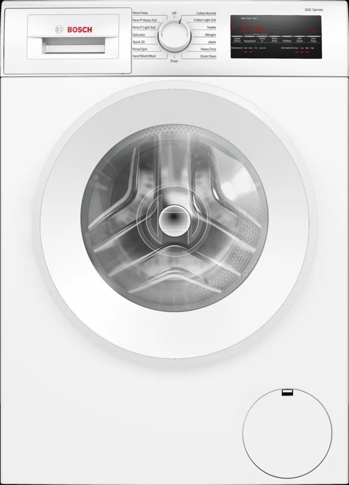 Bosch 300 Series 24" White Front Load Compact Washer 