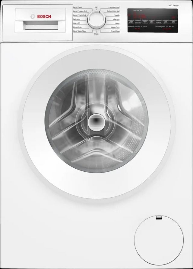 Bosch 300 Series 24" White Front Load Compact Washer -0
