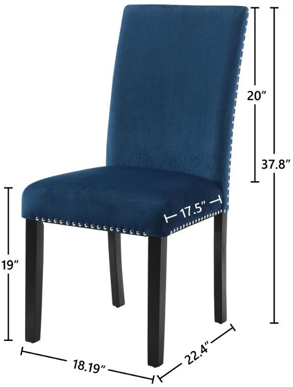 New Classic® Home Furnishings Celeste Blue/Espresso Dining Chair-2